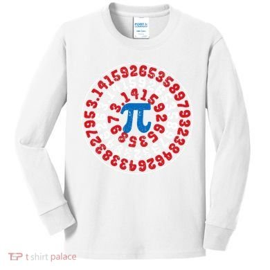 Mathematician Captain Pi Superhero Math Nerd Geek Pi Day Kids Long Sleeve Shirt