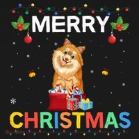 Merry Christmas Pomeranian Dog Lovers Xmas Holiday Party Gift Women's Hoodie thumb 2