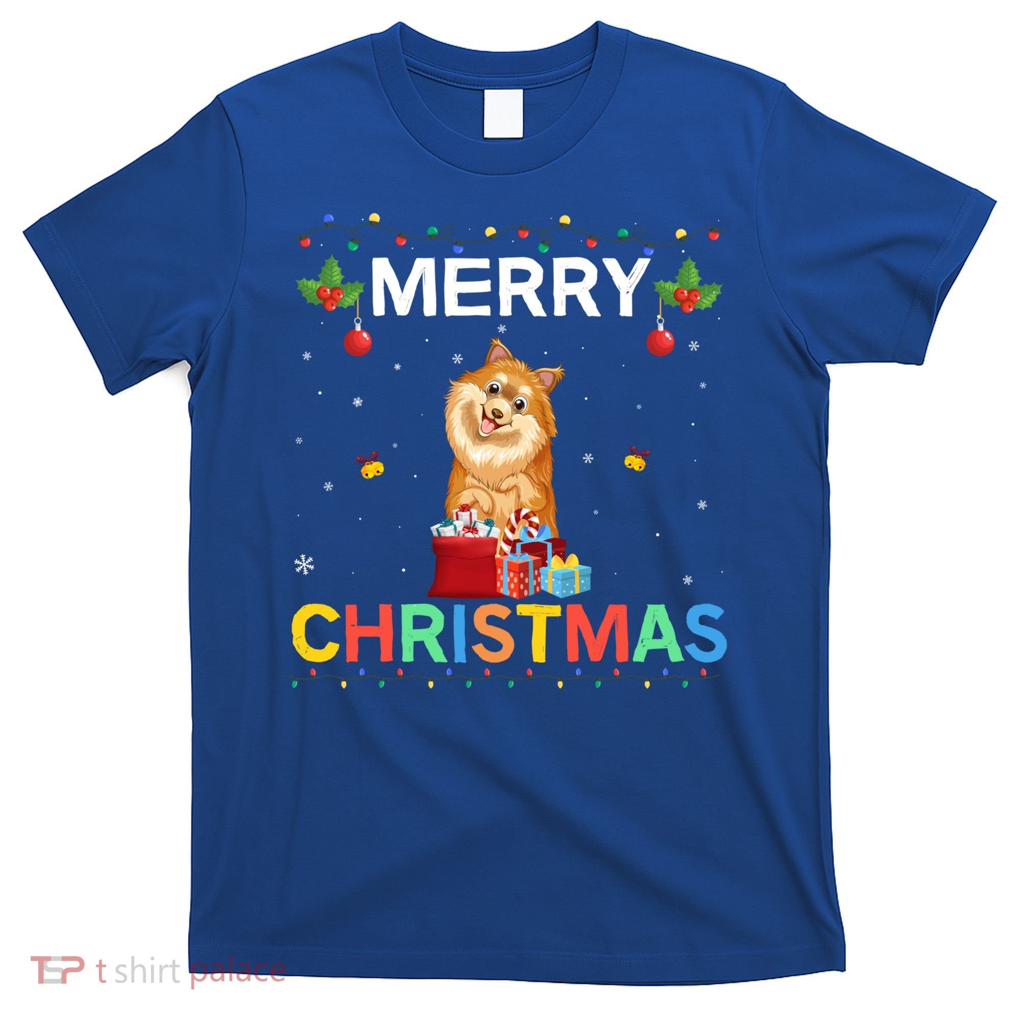 Merry Christmas Pomeranian Dog Lovers Xmas Holiday Party Gift T-Shirt