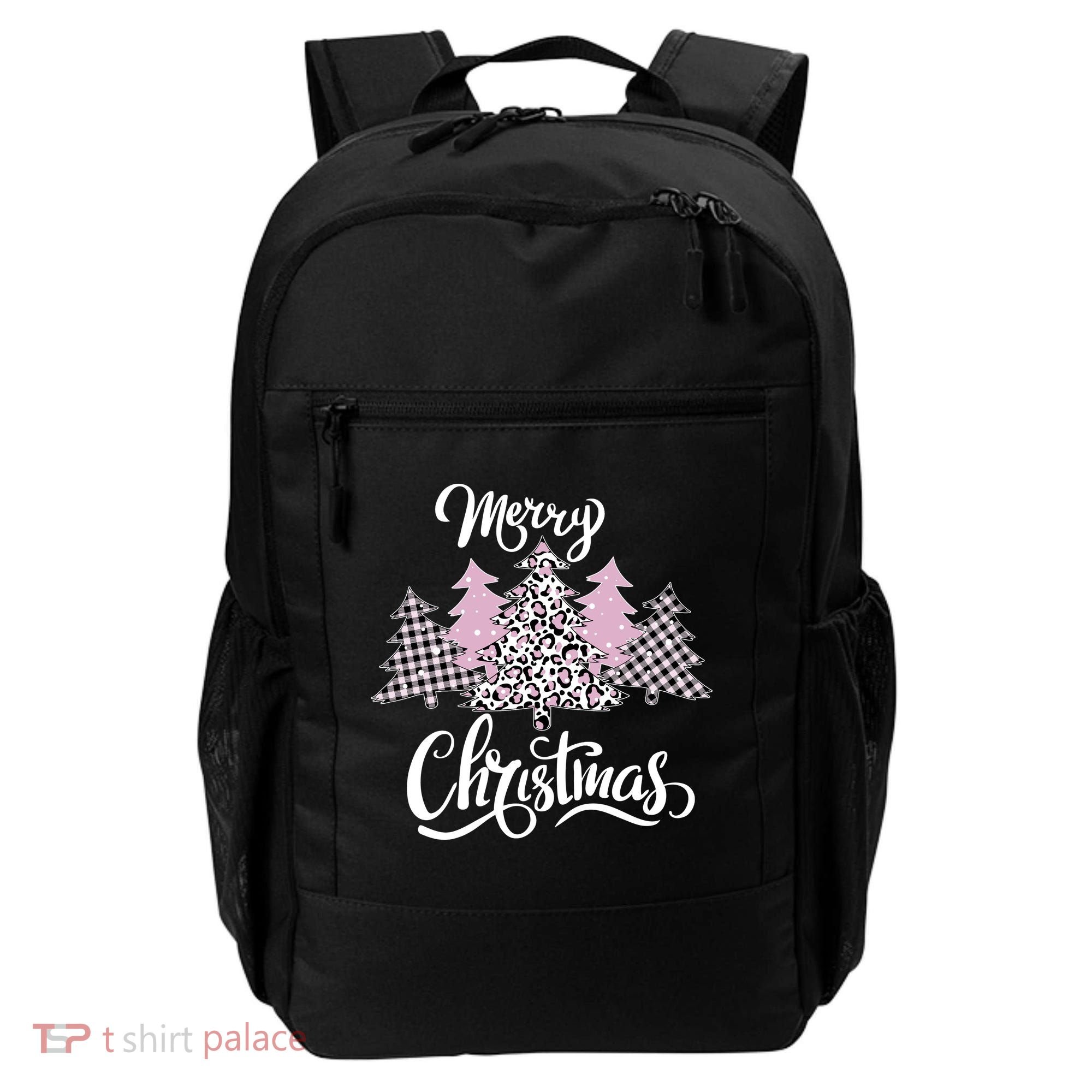 Merry Christmas Pretty And Pink Backpack