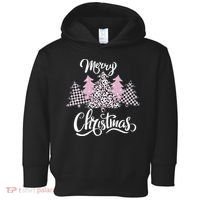 Merry Christmas Pretty And Pink Toddler Hoodie thumb 0