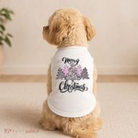 Merry Christmas Pretty And Pink Doggie Tank thumb 2