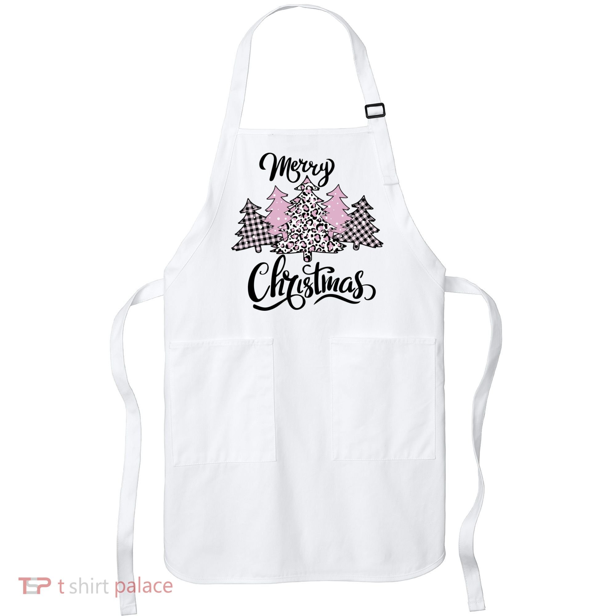 Merry Christmas Pretty And Pink Apron