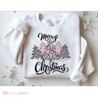 Merry Christmas Pretty And Pink Sweatshirt thumb 2