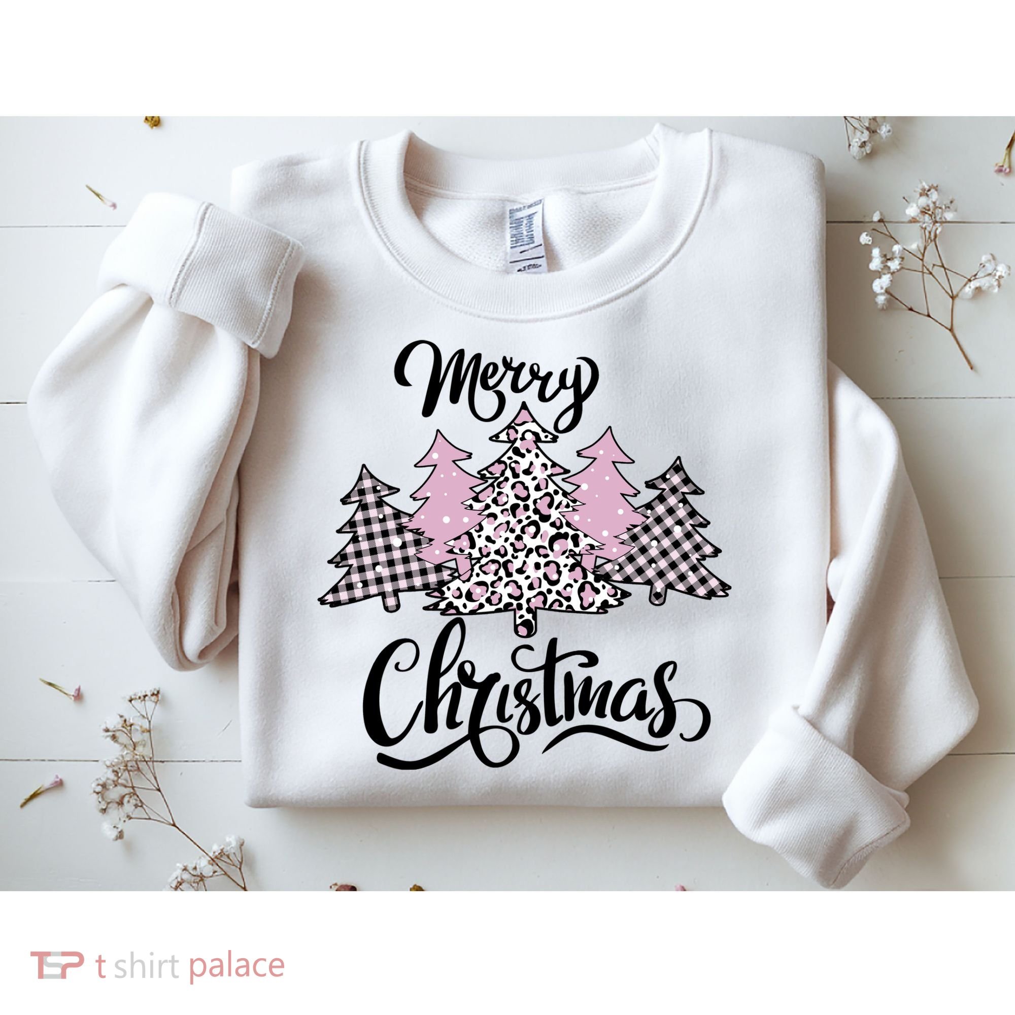 Merry Christmas Pretty And Pink Sweatshirt