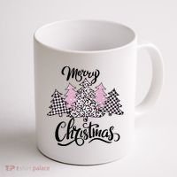 Merry Christmas Pretty And Pink Coffee Mug thumb 1