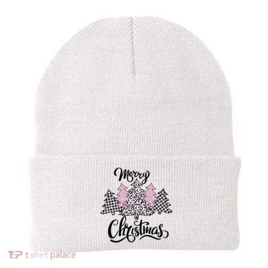 Merry Christmas Pretty And Pink Beanie