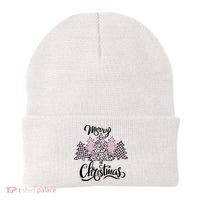 Merry Christmas Pretty And Pink Beanie thumb 0