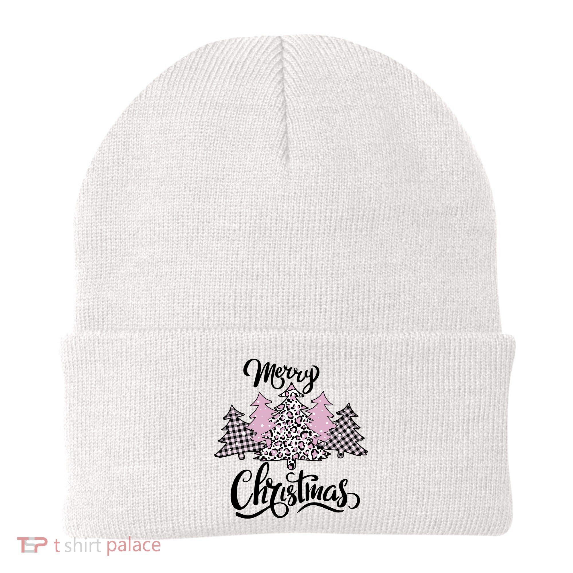 Merry Christmas Pretty And Pink Beanie