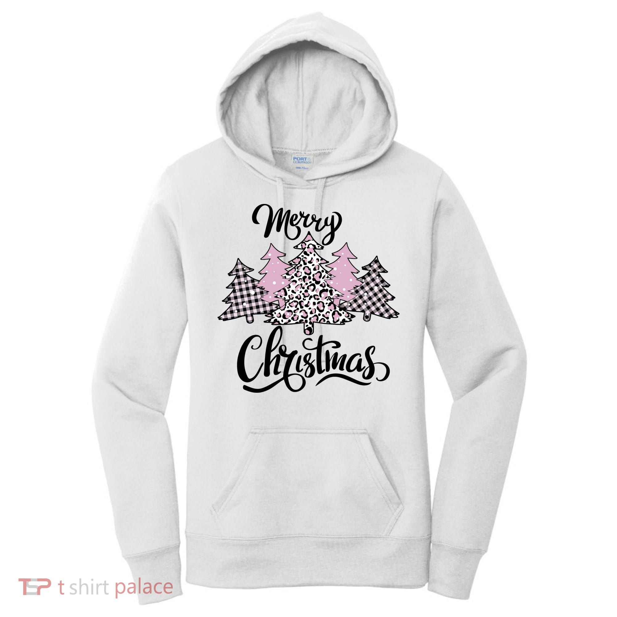 Merry Christmas Pretty And Pink Women's Hoodie