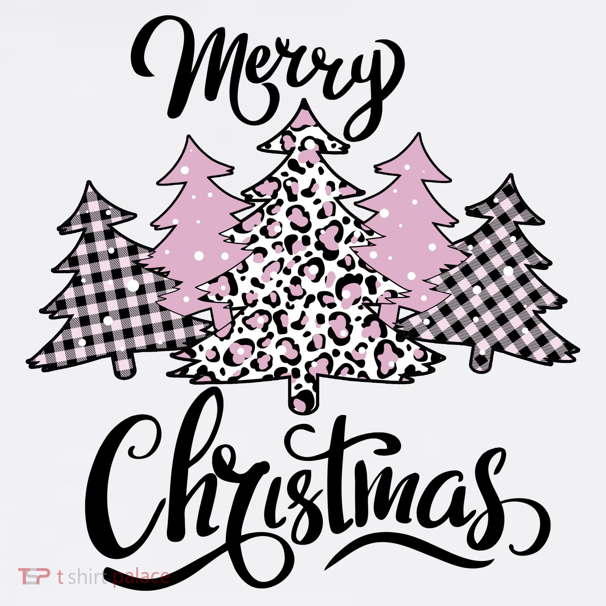 Merry Christmas Pretty And Pink Mousepad