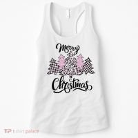 Merry Christmas Pretty And Pink Women's Tank Top thumb 0