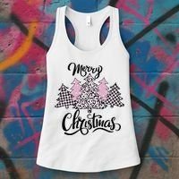 Merry Christmas Pretty And Pink Women's Tank Top thumb 3