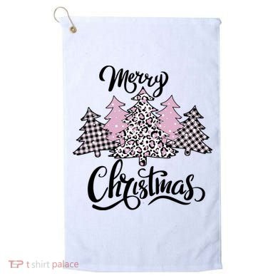 Merry Christmas Pretty And Pink Golf Towel