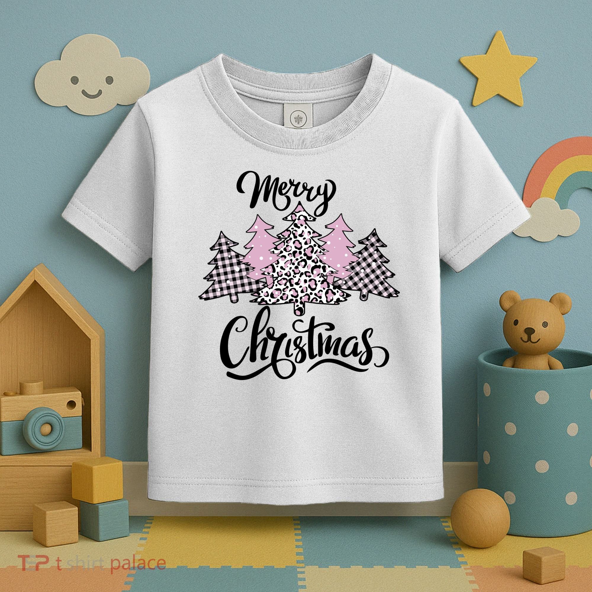 Merry Christmas Pretty And Pink Toddler T-Shirt