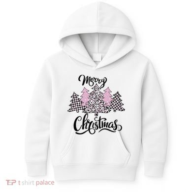 Merry Christmas Pretty And Pink Kids Hoodie