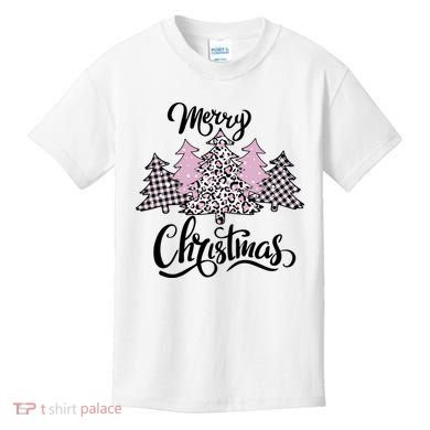 Merry Christmas Pretty And Pink Kids T-Shirt