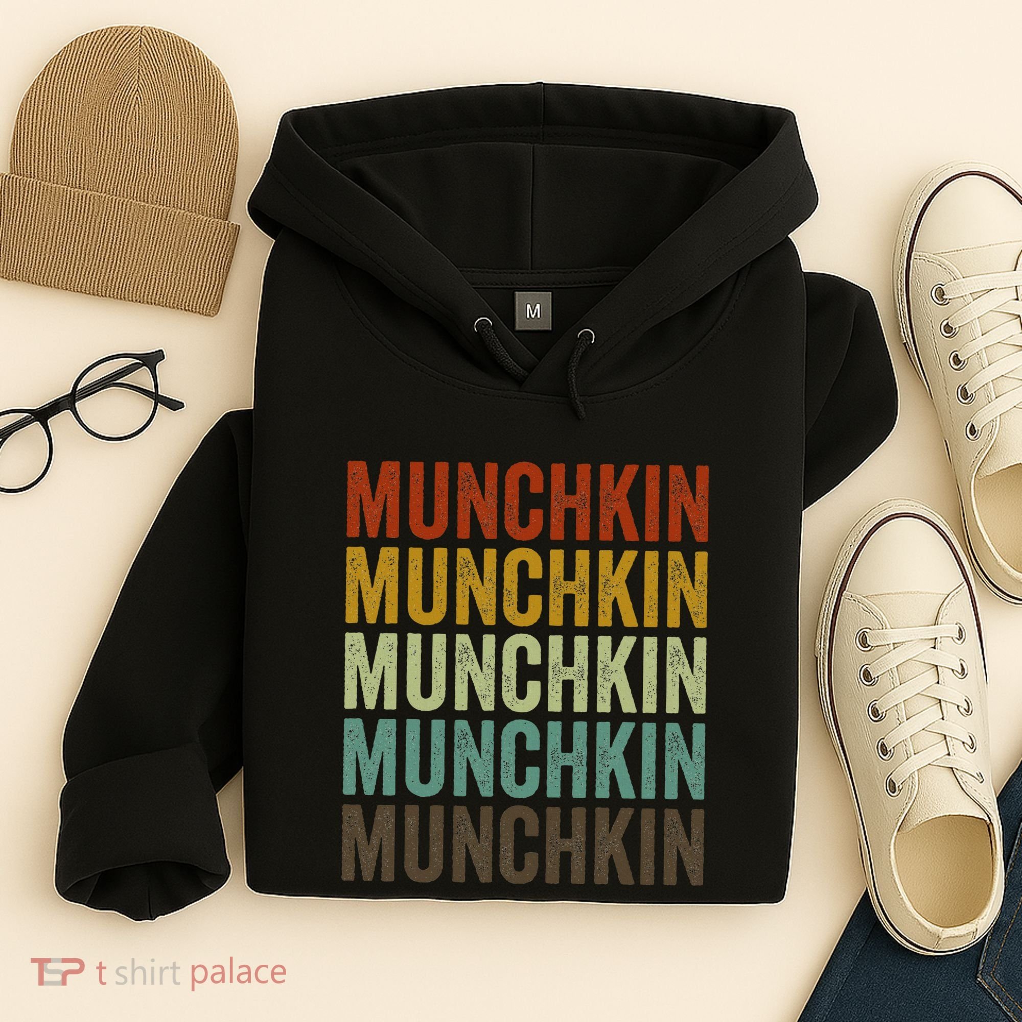 Munchkin Cat Retro Hoodie