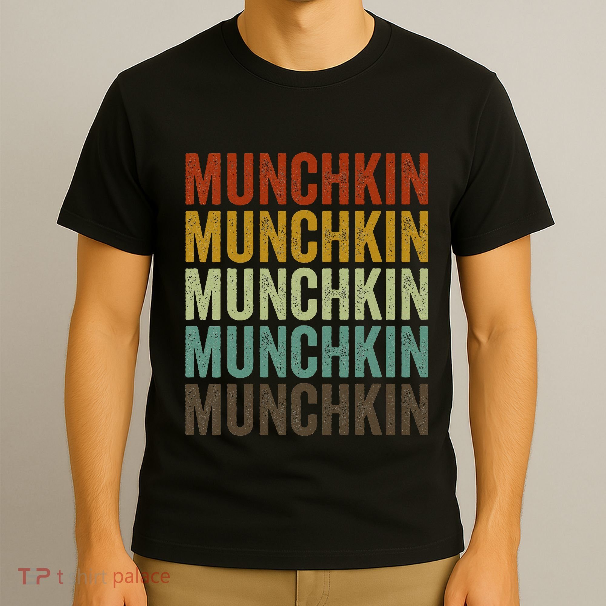 Munchkin Cat Retro T-Shirt