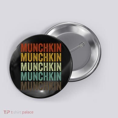 Munchkin Cat Retro Button