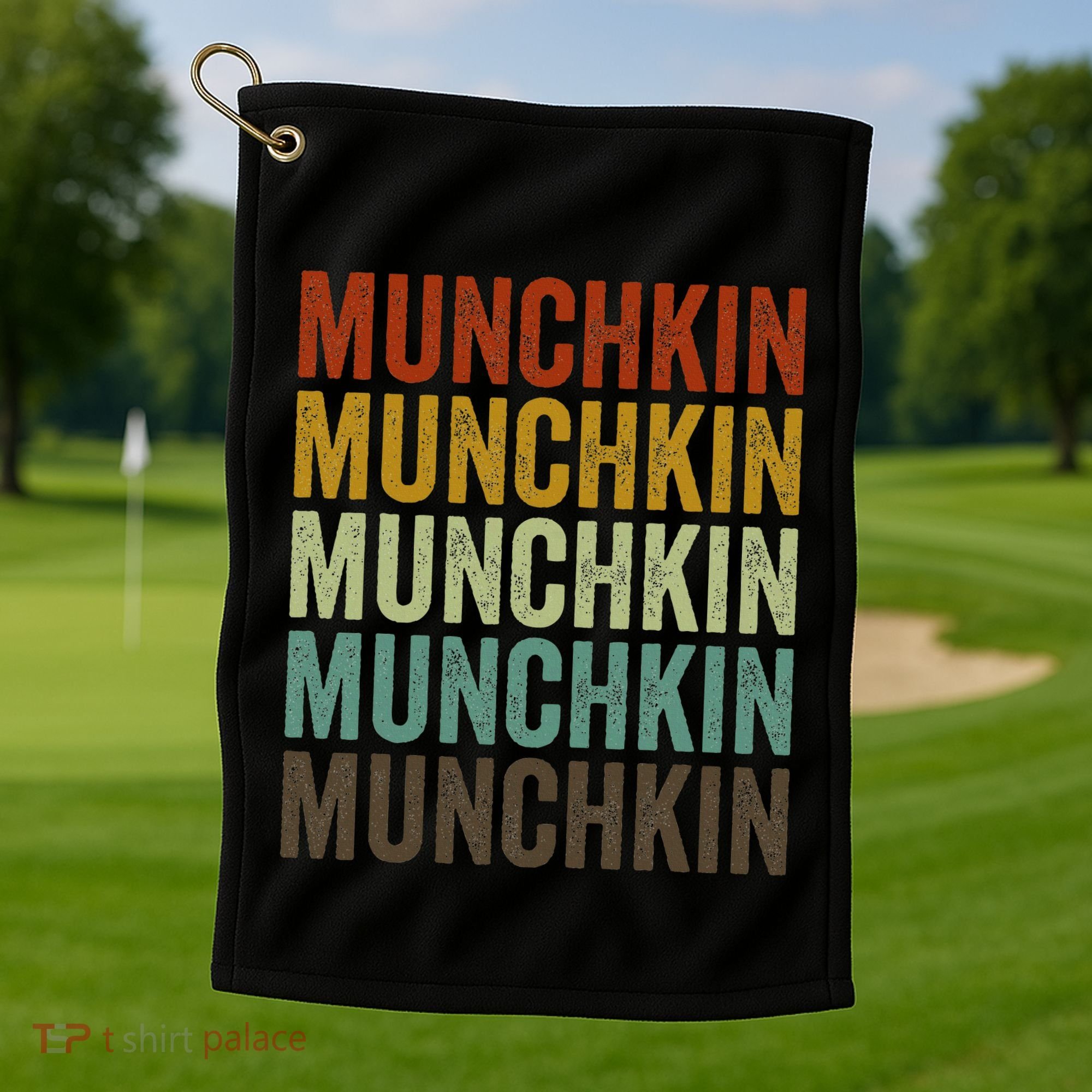Munchkin Cat Retro Golf Towel