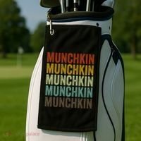 Munchkin Cat Retro Golf Towel thumb 2