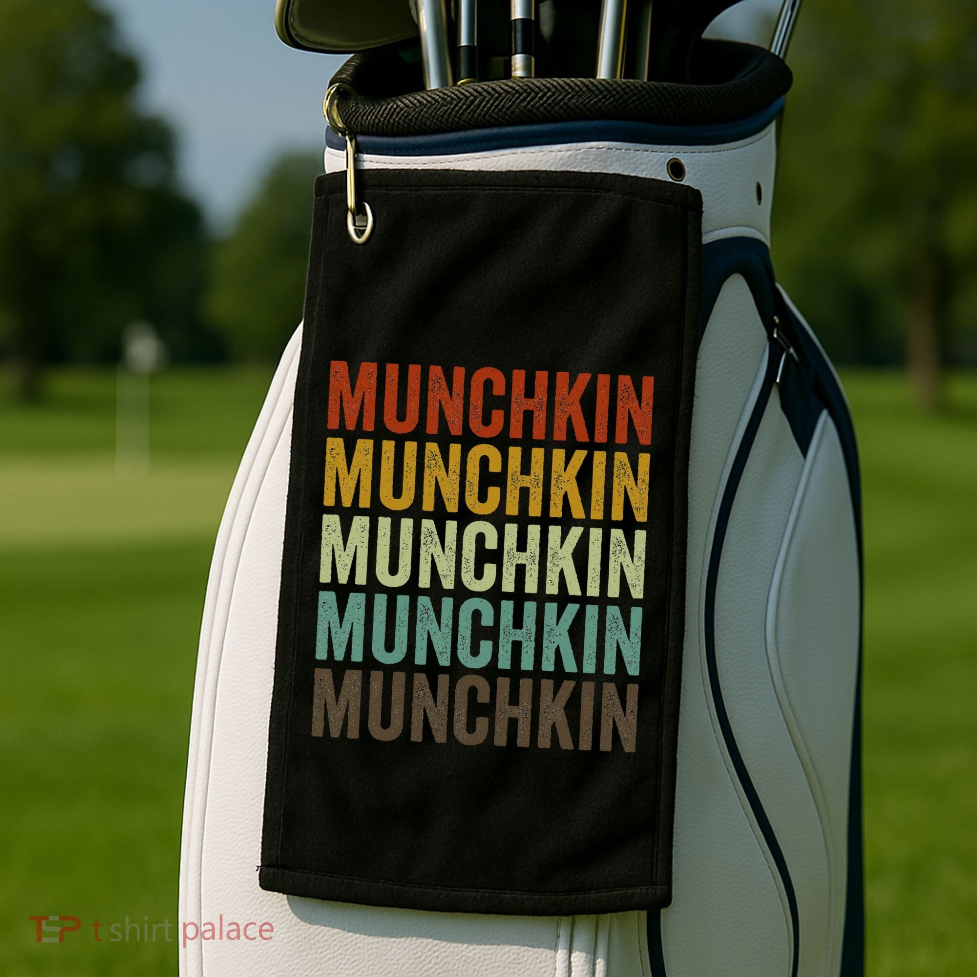 Munchkin Cat Retro Golf Towel