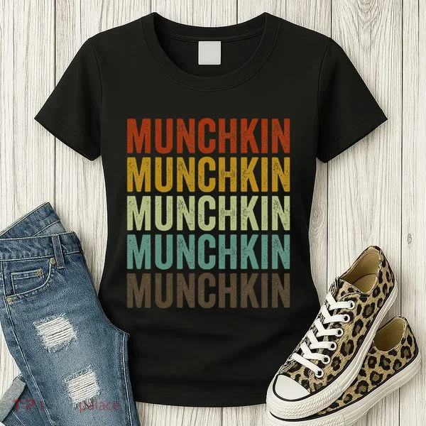 Munchkin Cat Retro Women's T-Shirt