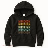 Munchkin Cat Retro Kids Hoodie thumb 0