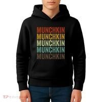Munchkin Cat Retro Kids Hoodie thumb 4