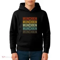Munchkin Cat Retro Kids Hoodie thumb 4