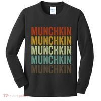 Munchkin Cat Retro Kids Long Sleeve Shirt thumb 0