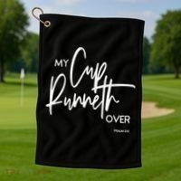 My Cups Runneth Over Joy Peace Hope and Love Golf Towel thumb 1