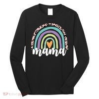 Mama Cheetah Rainbow Heart Long Sleeve Shirt thumb 0