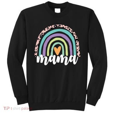 Mama Cheetah Rainbow Heart Sweatshirt