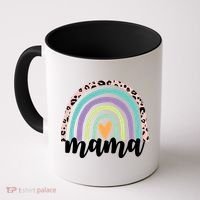 Mama Cheetah Rainbow Heart Coffee Mug thumb 0