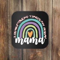 Mama Cheetah Rainbow Heart Coaster thumb 0