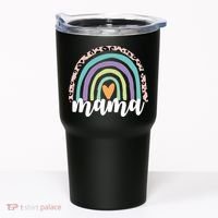 Mama Cheetah Rainbow Heart Tumbler thumb 0