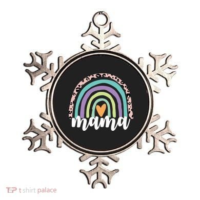 Mama Cheetah Rainbow Heart Ornament
