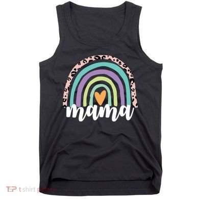 Mama Cheetah Rainbow Heart Tank Top
