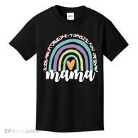 Mama Cheetah Rainbow Heart Kids T-Shirt thumb 0