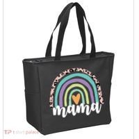 Mama Cheetah Rainbow Heart Tote Bag thumb 2