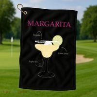 Margarita Cocktail Recipe Golf Towel thumb 1
