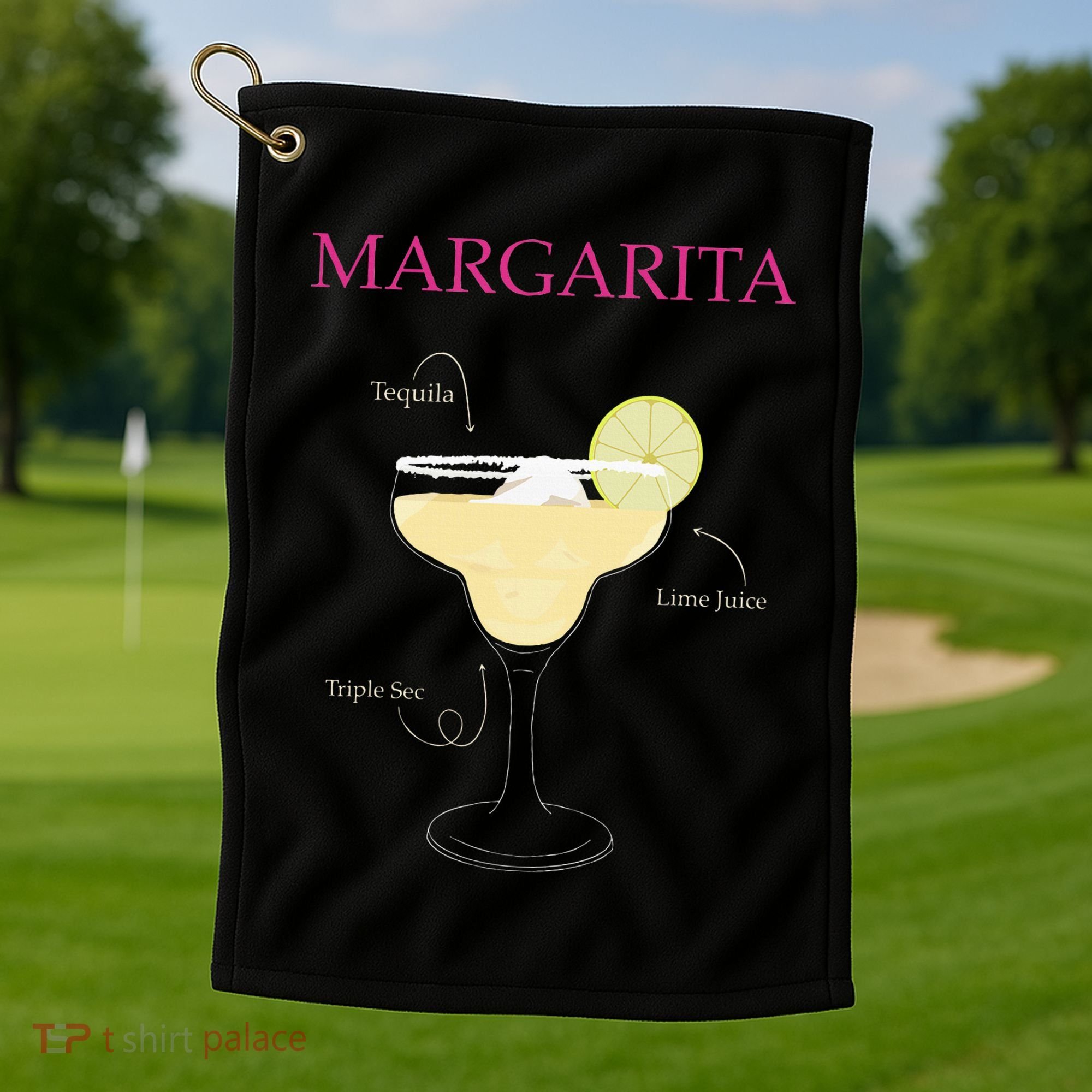 Margarita Cocktail Recipe Golf Towel