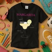 Margarita Cocktail Recipe Kids T-Shirt thumb 3