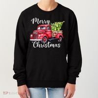 Merry Christmas Red Truck Women's Sweatshirt thumb 0