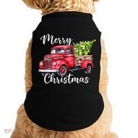 Merry Christmas Red Truck Doggie Tank thumb 0