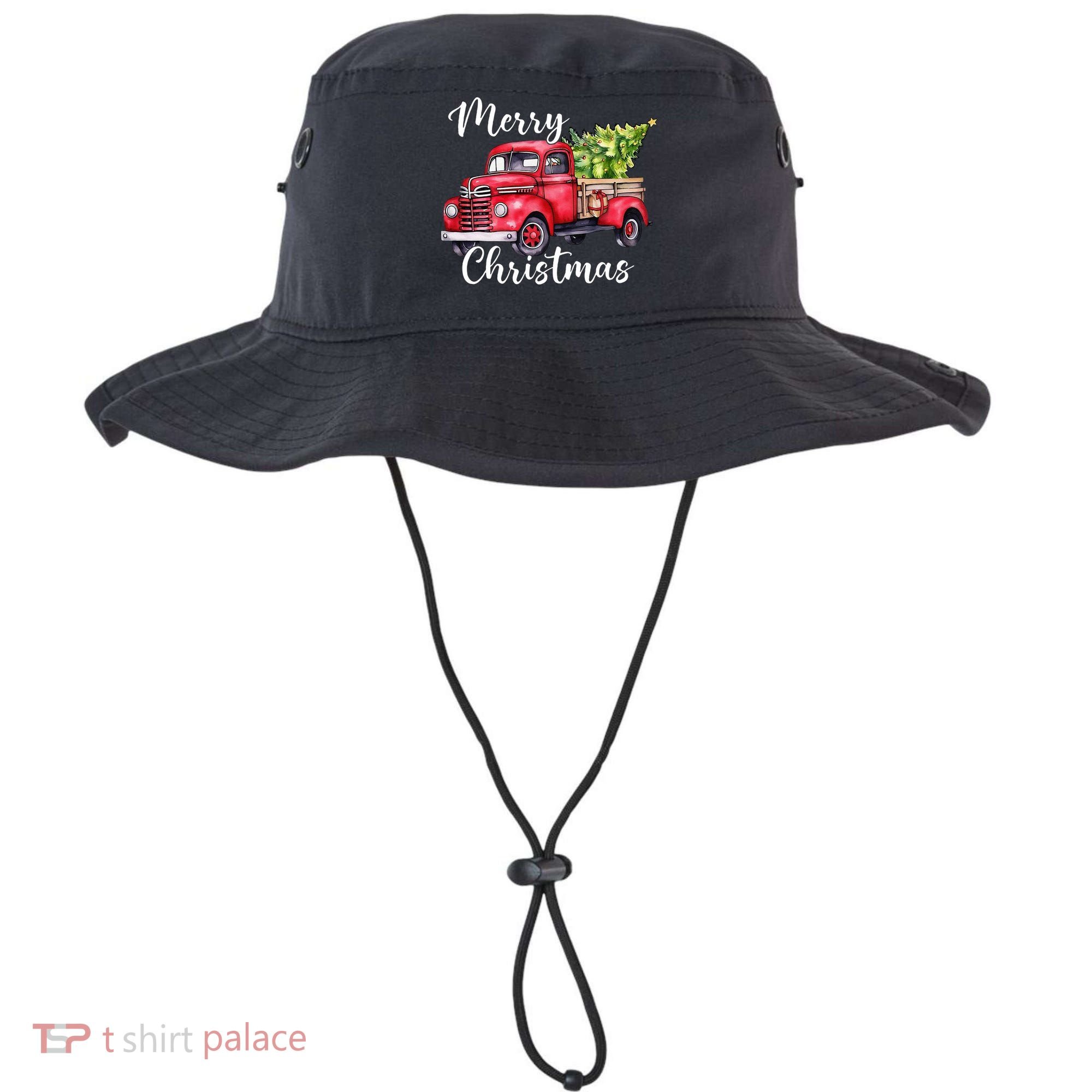 Merry Christmas Red Truck Bucket Hat