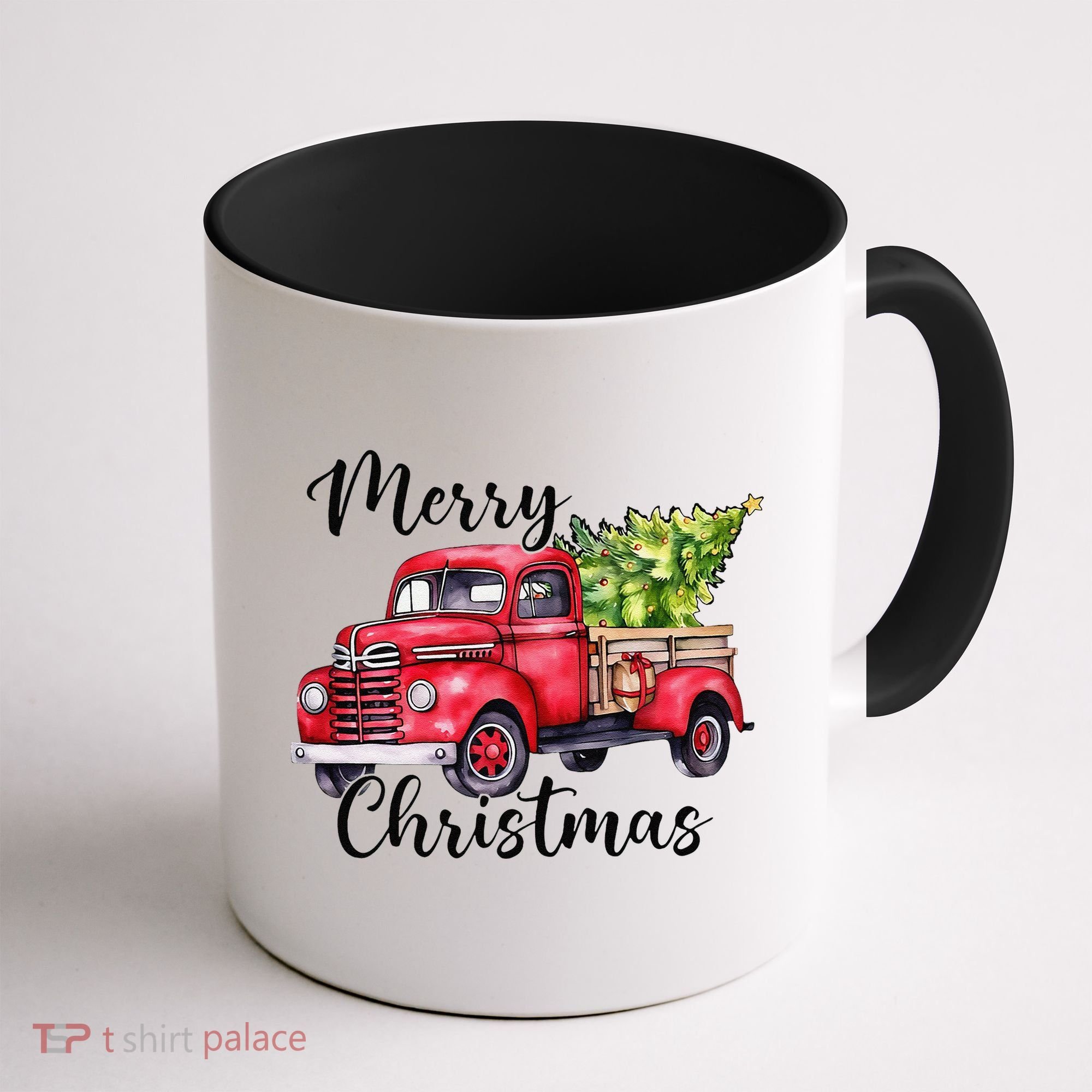 Merry Christmas Red Truck Coffee Mug
