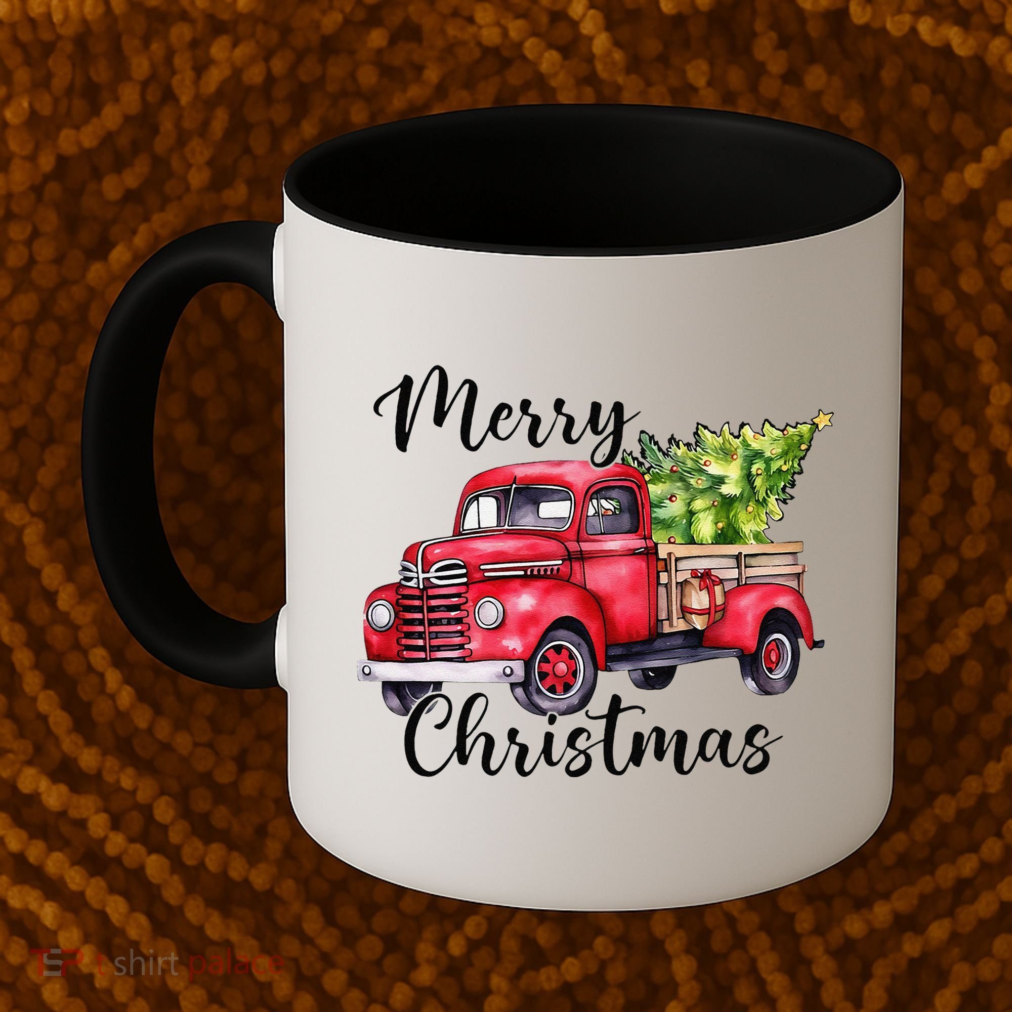 Merry Christmas Red Truck Coffee Mug